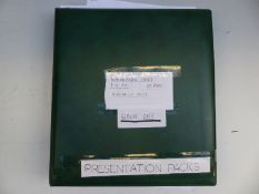 An extensive collection of GB presentation packs numbered in albums 1-500,