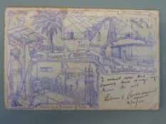 A 1902 postcard made by Boer prisoners of war, Umballa,