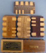 Six Whist/Bezique markers including The Camden and Pall Mall examples by Goodall