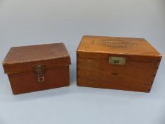 A quantity of postcards in leather case and wooden box including early 20thC onwards European