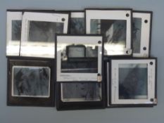 Thirteen magic lantern glass slides of mountaineering interest including Matterhorn and Mont Blanc