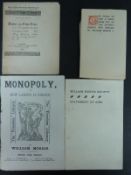 William Morris Under an Elm Tree, James Leatham 1891 original wrappers (price one penny), Monopoly,