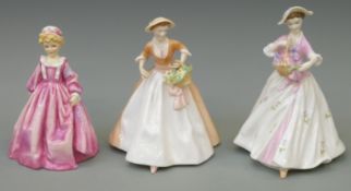 Three Royal Worcester figurines Grandmother's Dress, Rachael and Sarah,