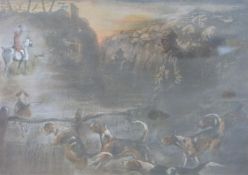 Snaffles signed print 1915-16 'That Far, Far-away Echo', 24cm x 35cm,