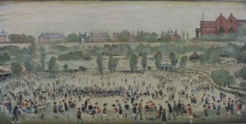 L S Lowry 'Peel Park Salford' signed limited edition print with stamp (571/850)