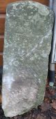 A carved natural stone marker or milepost with number 211 carved to top (approximate H87 x W29 x