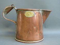 A copper jug E Pratt Ironmongers, Stroud,
