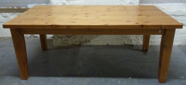 A pine kitchen table,