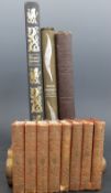 Miniature set of Victorian poetry books Cowper Milton Dryden Pope 1855 in gilt cloth with gold