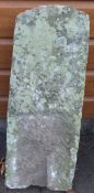 A carved natural stone marker or milepost (approximate H87 x W29 x D13cm) These stones were