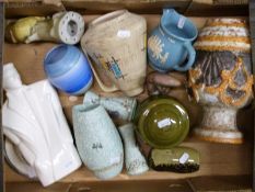 A Shelley vase, teapot stand with transfer decoration, retro ceramics,