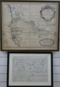 Guillaume de l'Isle 18th century map of Senegal (53 x 63cm) and a 19th century map of the River