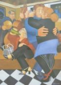 Beryl Cook 'Shall We Dance' signed print with blind stamp lower left,