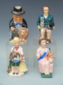 Four Kevin Francis limited edition toby jugs Winston Churchill, Henry Doulton,