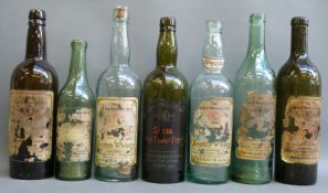 Seven Stroud Brewery Co Ltd spirit bottles including Brandy, Tawny Port, Scotch whisky x2,