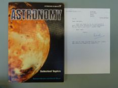 Bernard Abrams and Patrick Moore 'Astronomy' with letter to Abrams signed 'Patrick'.