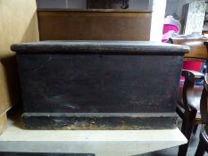 A 19thC stained pine trunk,