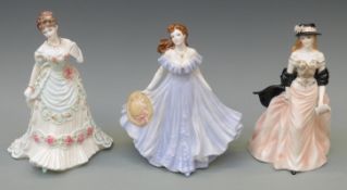 Three Royal Worcester figurines Splendour at Court, Knightsbridge and Laura,