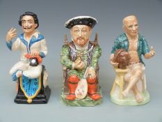 Three Kevin Francis limited edition toby jugs Picasso 71/350, Salvador Dali 56/350 and Henry VIII,