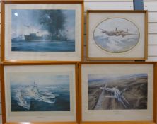 Three framed Robert Taylor prints 'Sea King Rescue' signed by Commander R.