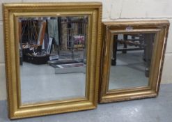 Two decorative mirrors, one with bevelled glass,