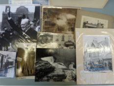 A quantity of aircraft, railway and other photographs including stagecoach,