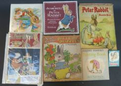 [Beatrix Potter] Peter Rabbit puzzle box by Milton Bradley, Warne painting book,