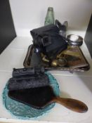 A quantity of collectables including silver plated ware, Swindon bottle,