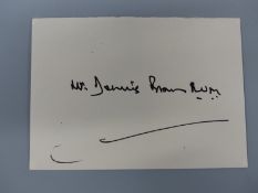 A Charles & Camilla hand signed birthday card in original envelope addressed to Mr Dennis Brown,