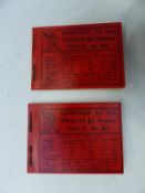 A Great Britain stamp booklet 1913 SG BB5 complete and in mint condition together with an identical