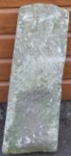 A carved natural stone marker or milepost with number 10 carved to top (approximate H91 x W29 x