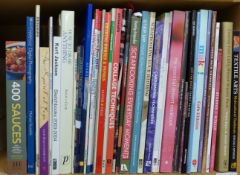 A collection of cooking and craft related books