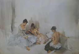 William Russell Flint limited edition (392/850) print of three ladies, blind stamp lower left,