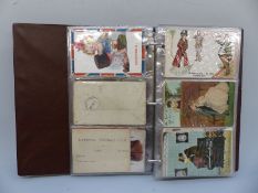 A good collection of humorous postcards in two albums including many early examples,