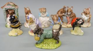 A collection of ten Royal Albert Beatrix Potter figures to include Mother Ladybird, Babbitty Bumble,