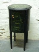 An unusual late 19th/20thC circular wind up gramophone,