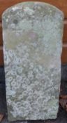 A carved natural stone marker or milepost with number 210 carved to top (approximate H71 x W29 x