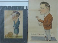 Two caricatures in the manner of Spy signed Echo and dated 32 and 43,