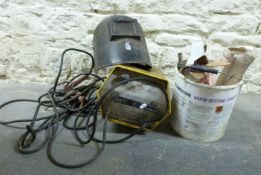 An Esab Bantam welder with mask,