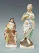 Two 19thC pearlware figurines,