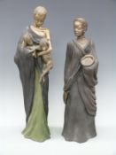 Two Soul Journeys Maasai figurines 'Nuru' and 'Aisha' both with certificates of authenticity