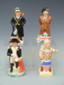 Four Kevin Francis limited edition toby jugs, military themed including Rommel, Montgomery,