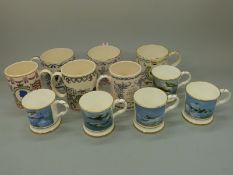 Wedgwood commemorative mugs in various limited editions by Richard Guyatt,