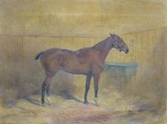 Henry Frederick Lucas Lucas (1848-1943) oil on canvas study of a racehorse,