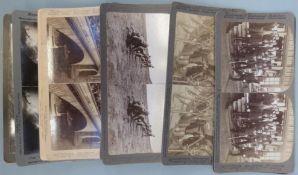 Thirteen stereoscopic viewer cards to include 1904/5 Russia, Japan war,