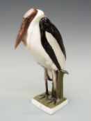 Nymphenburg figure of a marabou stork,