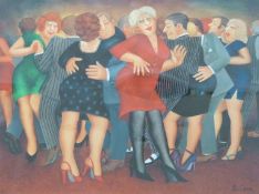 Beryl Cook 'Dancing the Black Bottom' limited edition print with blind stamp lower left and