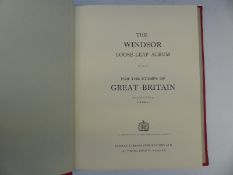Great Britain Windsor stamp albums, volumes one and two,