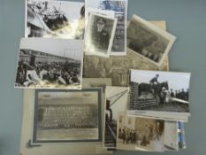 A quantity of late 19thC and later photographs to include local Stroud interest musicians,