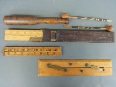 Three various rulers,